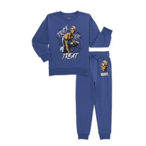 Spider-Man Boys Halloween Sweatshirt and Pant Set, 2-Piece, Size 7 New - Picture 6 of 8